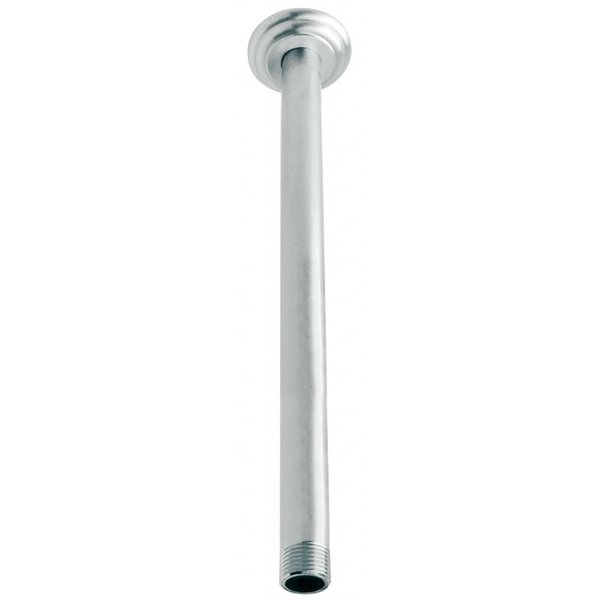 Westbrass 1/2" IPS x 12" Ceiling Mounted Shower Arm W/ Flange in Polished Nickel D3612A-05